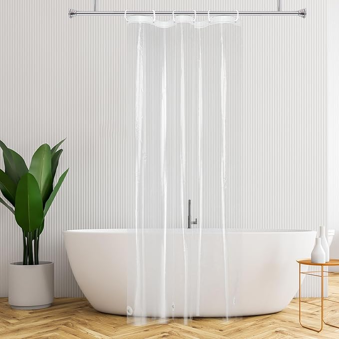 AooHome Thin Clear Small Shower Curtain Liner, 48x72 Premium Light Weight EVA by AooHome