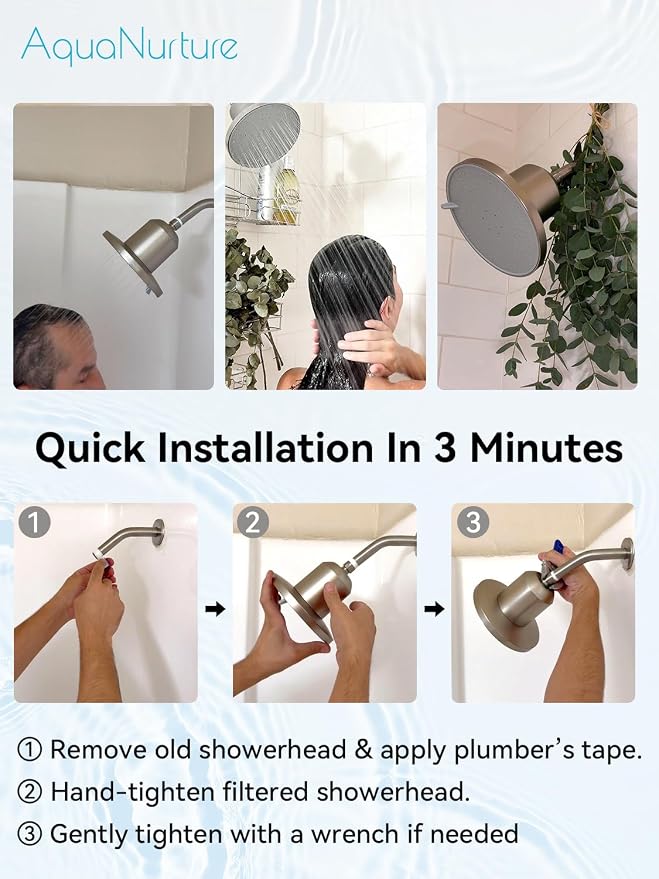Filtered Shower Head with Filters, Best Shower Heads High Pressure 3 Modes 7 - Image 7