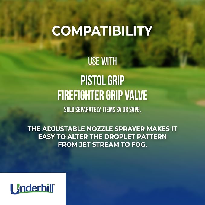 Underhill Garden Water Hose Nozzle Sprayer Jet Attachment, Heavy-Duty Metal and - Image 4