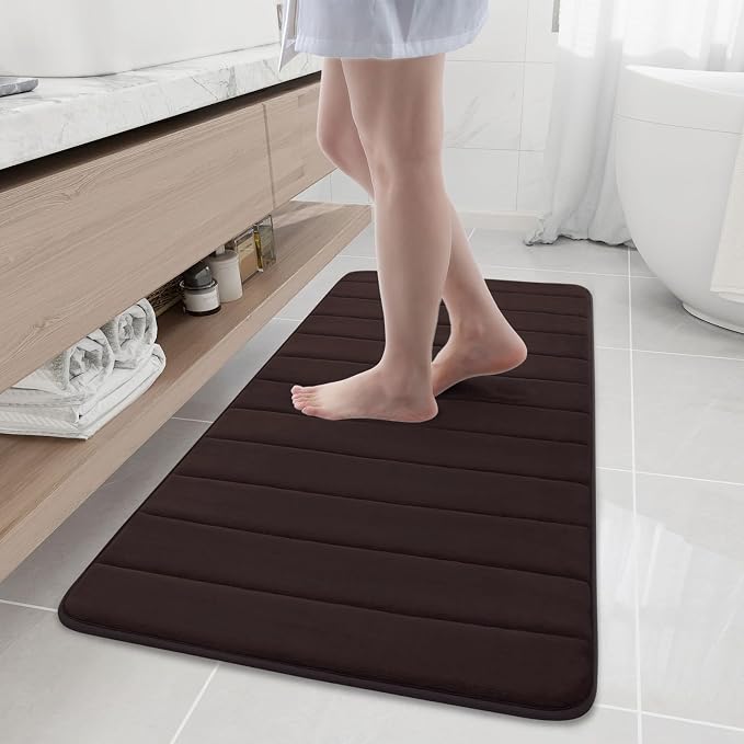 Buganda Memory Foam Bath Mat, Ultra Soft and Non-Slip Bathroom Rugs, Water by Buganda