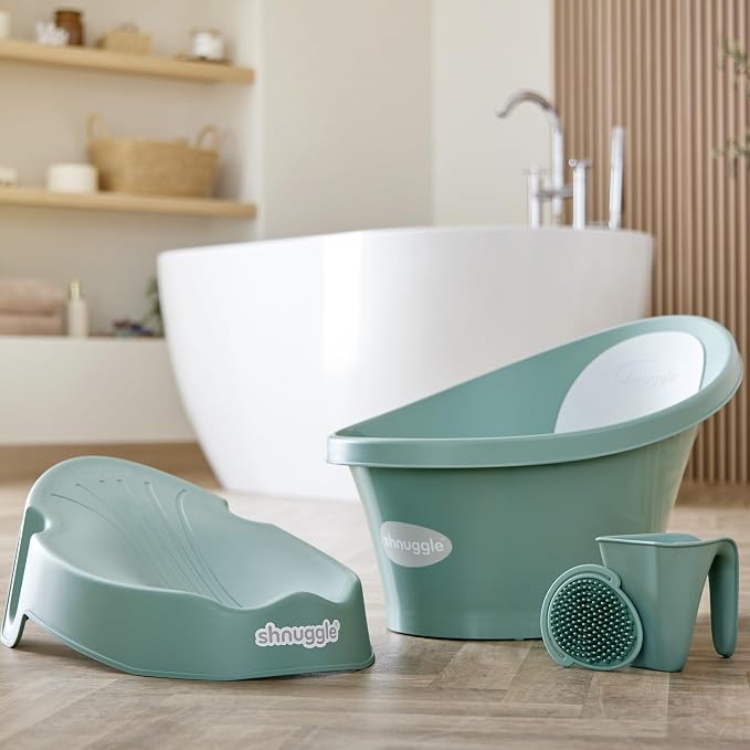 Shnuggle Newborn Baby Bath | Built in Support Bump and Soft Backrest | Suitable - Image 10