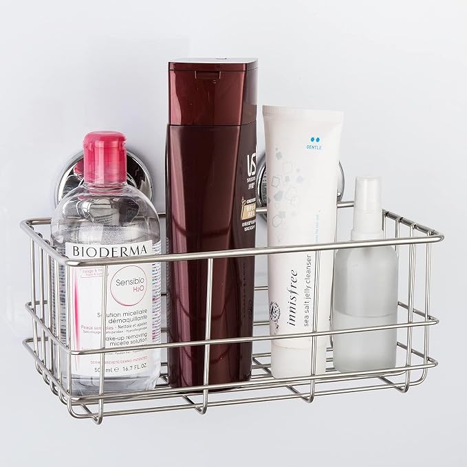 Strong Suction Cups Deep Shower Caddy Bath Shelf Rust-Free Stainless Steel - Image 5