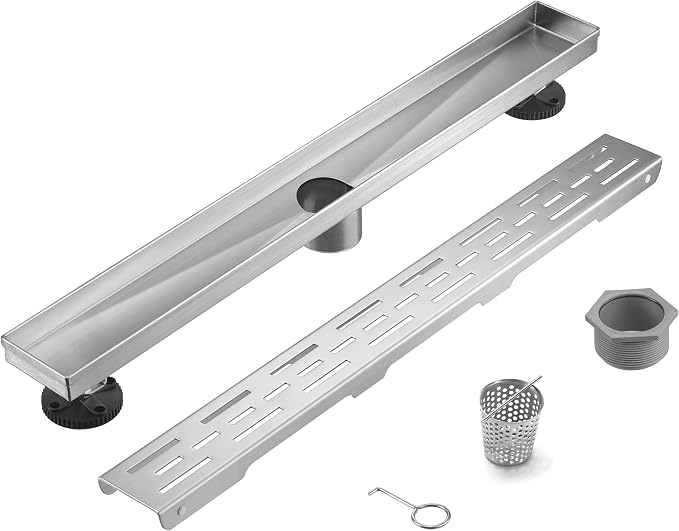 HEATGENE 36-Inch Linear Shower Drain in Brushed by HEATGENE