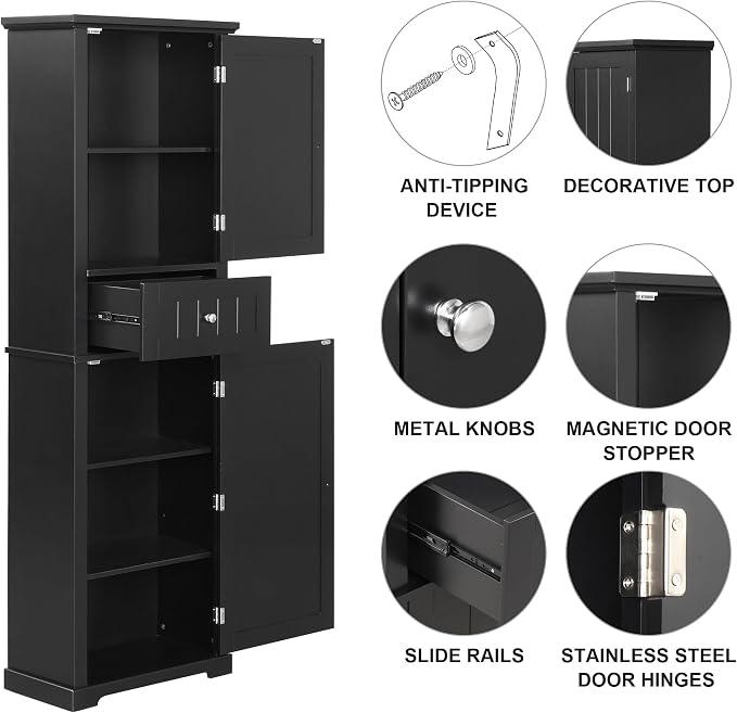 Tall Narrow Storage Cabinet - Image 4