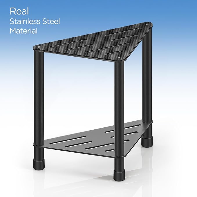 Stainless Steel Black Shower Stool - Image 4