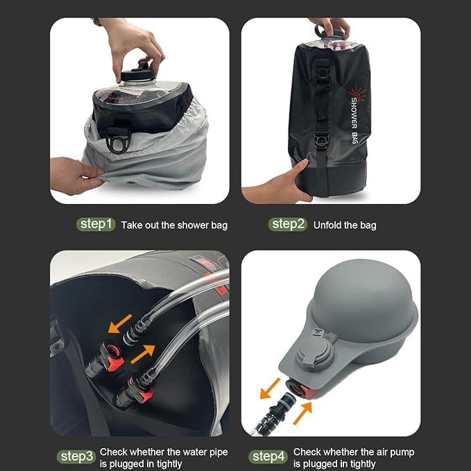 Portable Solar Shower 12 L – Waterproof Shower Bag - Image 7