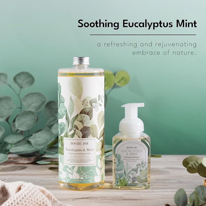 ROMIIE ZOI Eucalyptus & Mint Foaming Hand Soap Refills - Image 4