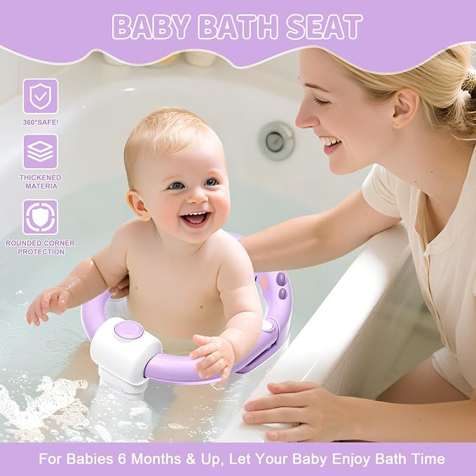 TPN Baby Bath Seat for Babies 6 Months & Up, Non-Slip Toddler Bath Seat - Image 3