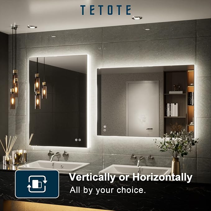 TETOTE 20 x 28 LED Backlit Bathroom Mirror - Image 8