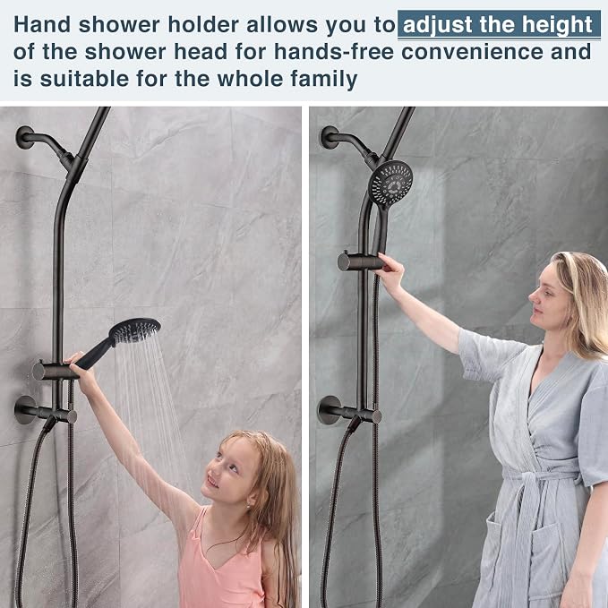 BRIGHT SHOWERS Rain Shower Head Combo - Image 4