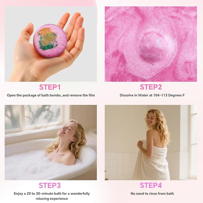 Bath Bombs for Women, Natural Bubble Bathbombs - Image 5