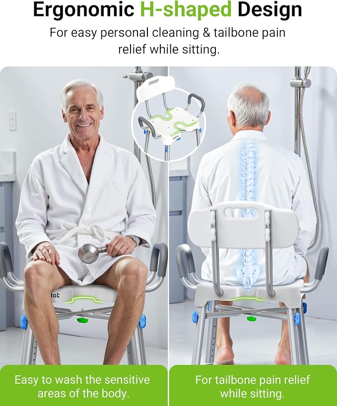 Ergonomic H-Shaped Shower Chair - Image 3