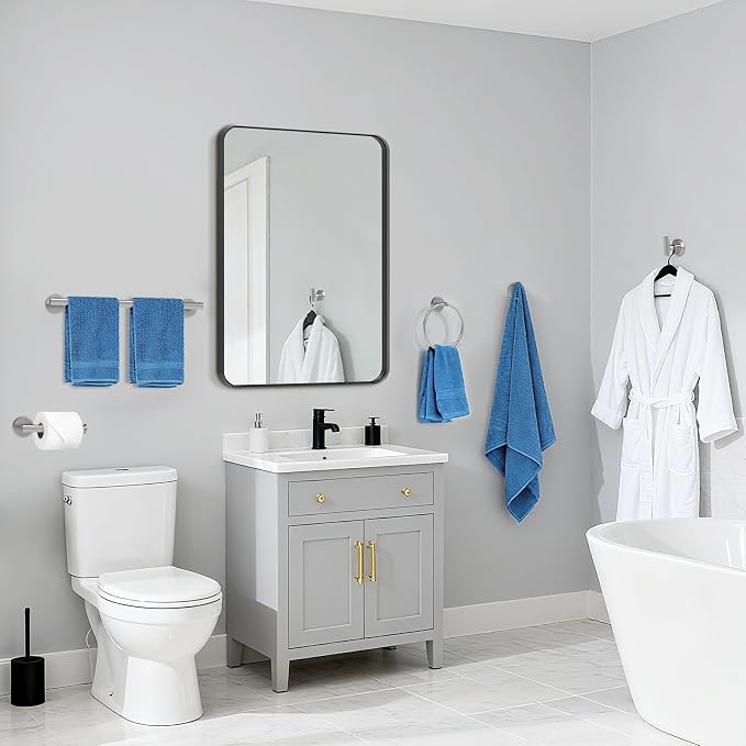 Brushed Nickel Bathroom Accessories, Bathroom Hardware Set, SUS304 Stainless - Image 7