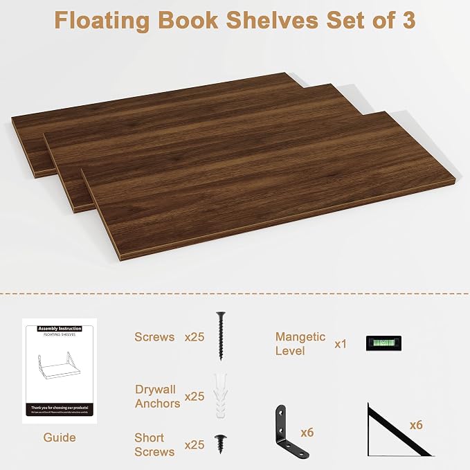 Fun Memories Extra Long Floating Wall Shelves, 48 x 8 Inches - Image 7