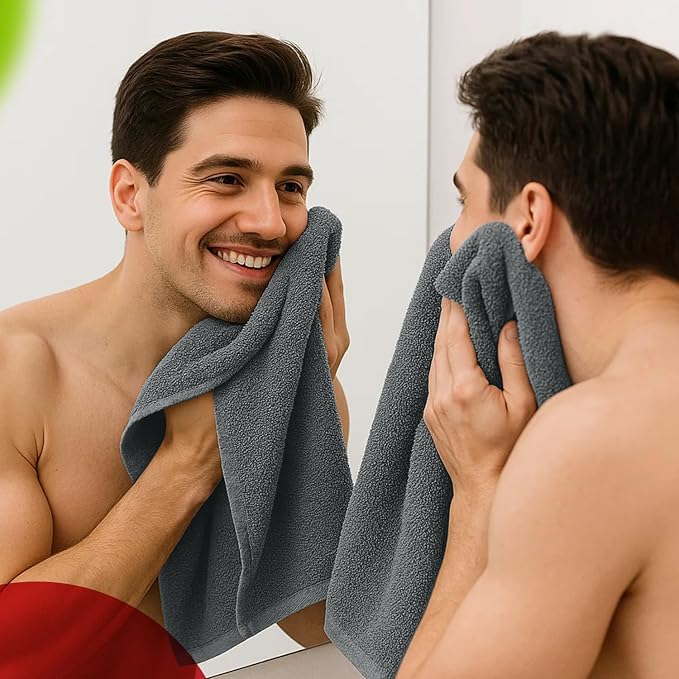 RIVERSIDE 6 Pack Premium Hand Towels Set, 16x28 inches, 100% Ring Spun Cotton - Image 5