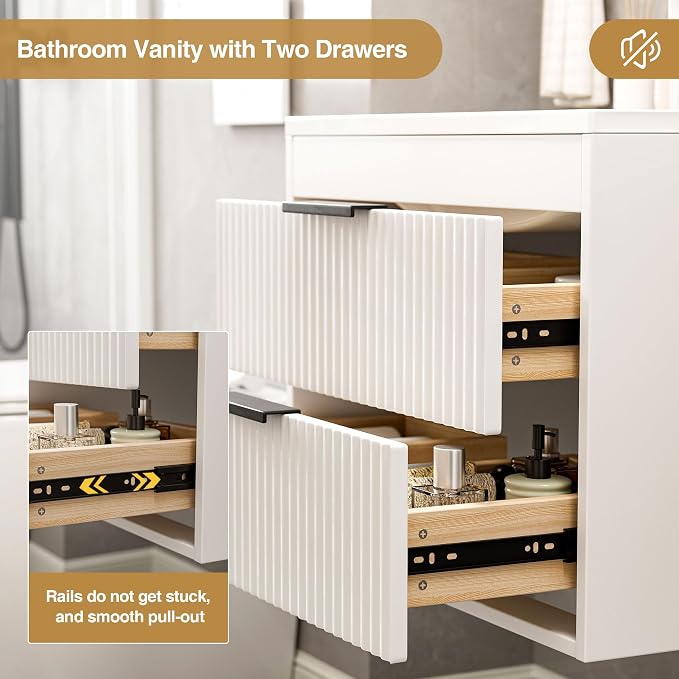 36 Inches Modern MDF Bathroom Vanity - Image 6