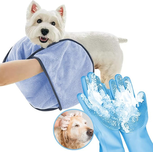 Dog Washing Gloves by KUEIOX