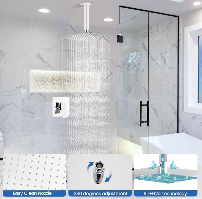 Airuida Shower Faucet Set and Handle Set Single Function Shower Trim Kit - Image 3