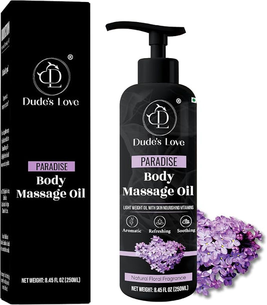 Organic - Lavender Floral Edible Full Body Massage Oil - Relaxing, Calming | No by DudesLove
