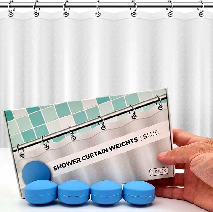 Powerful Anti-Billowing Magnetic Shower Curtain Weights by HMmagnets