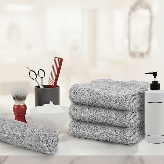 Hand Towels Grey Economy Salon Towels - Image 5