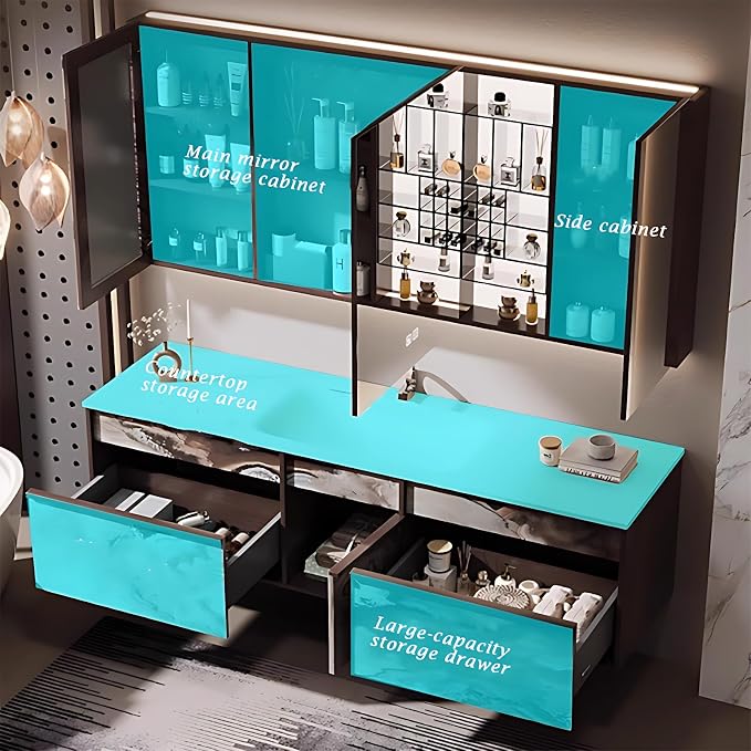76IN Modern Bathroom Vanity - Image 3
