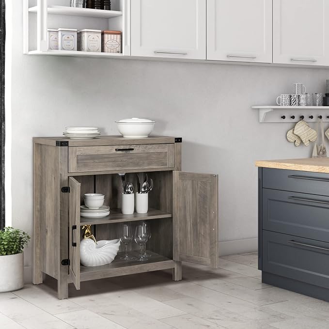 VINGLI Modern Farmhouse Sideboard Buffet Cabinet - Image 5