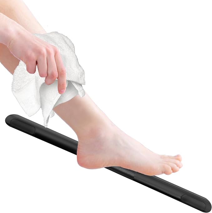 Shower Foot Rest, Corner Shower Bar by FINSBURYHARDWARE