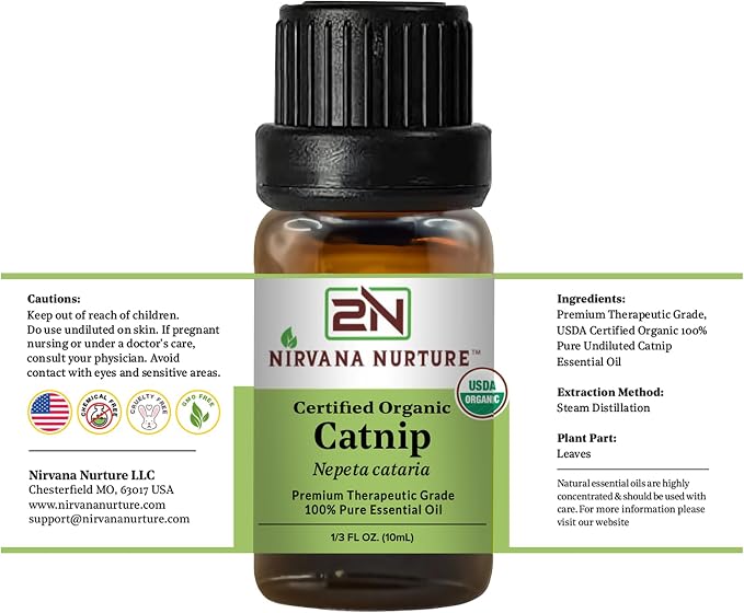 Catnip Essential Oil USDA Certified Organic, 100% Pure Natural Premium Grade - Image 8