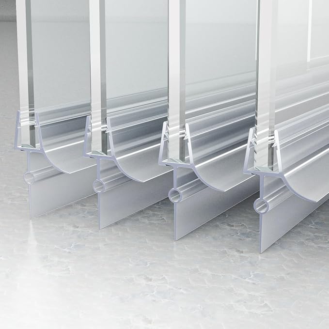 Frameless Shower Door Bottom Seal, Stop Shower Leaks and Create a Water Barrier by Foskbaths