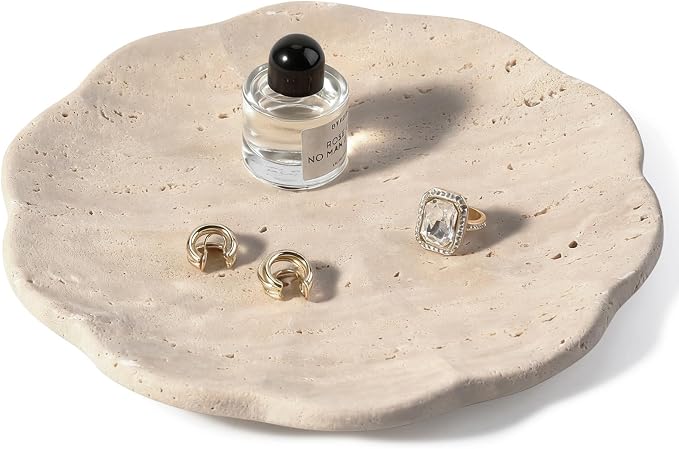 Koville Travertine Tray, Natural Stone Tray by Koville
