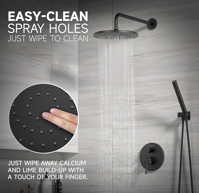 Lava Odoro Modern 2-Setting Round Rain Shower System - Image 3