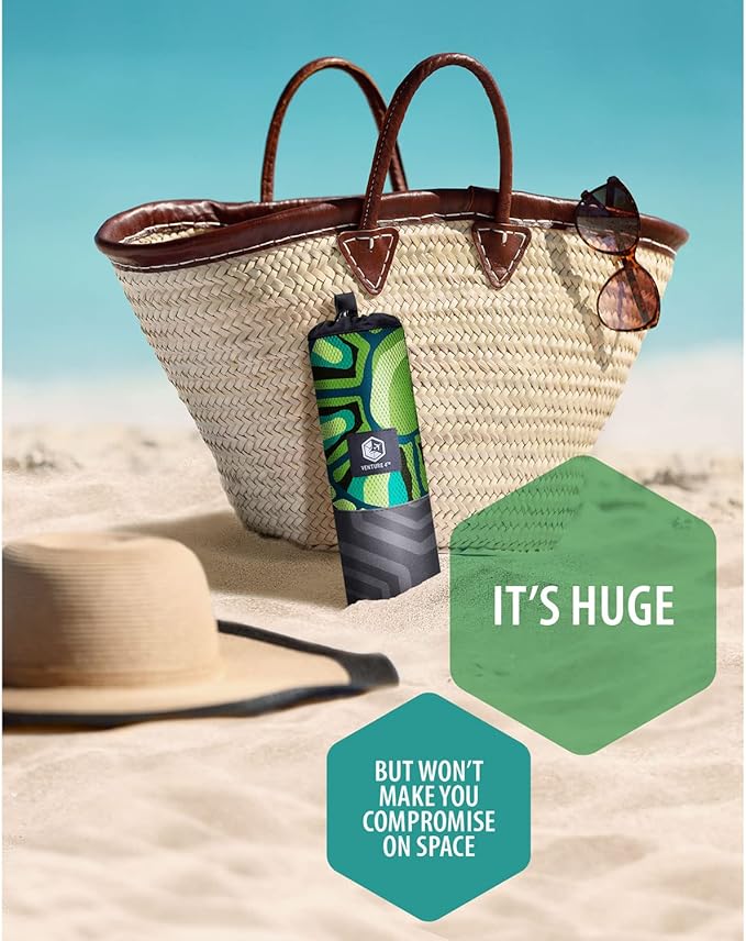 VENTURE 4TH Microfiber Beach Towel: Quick-Dry, Sandproof and Lightweight - Image 4