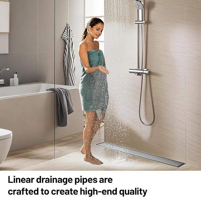 Linear Shower Drain, 304 Stainless Steel - Image 2