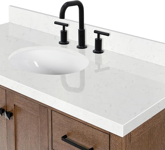 ARIEL Cambridge 48 Inch Single Oval Sink Bathroom Vanity - Image 12
