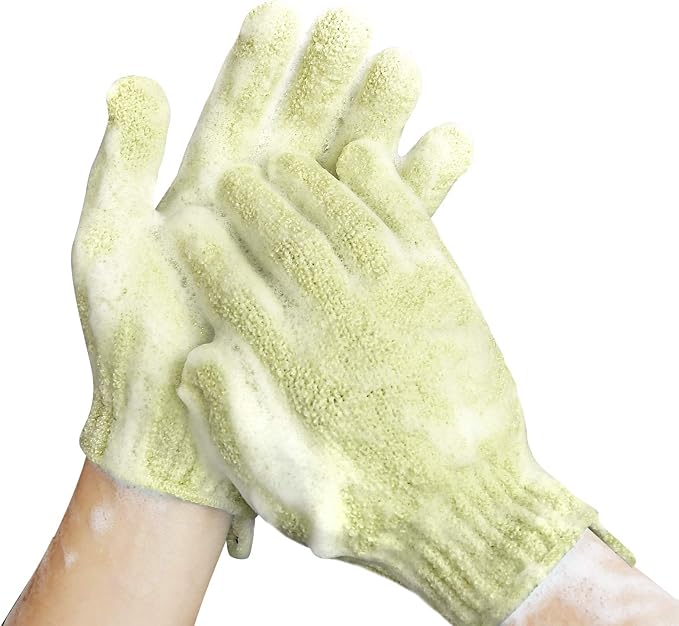 MIG4U Shower Exfoliating Scrub Gloves, Bathing Gloves Body Wash Dead Skin by MIG4U