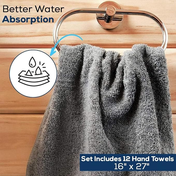 SIMPLI-MAGIC Cotton Hand Towels 16"x27" – Soft Towels - Image 5