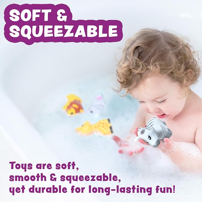 Tub Works® Savanna™ Mold Free Bath Toys, 6 Pack | Sealed, No Hole Bath Toys - Image 5
