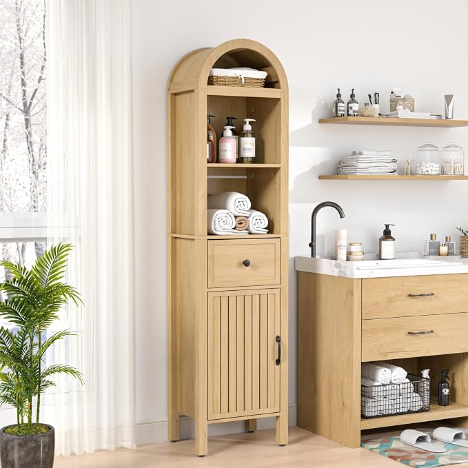 64" Tall Bathroom Storage Cabinet by Lxsxhome