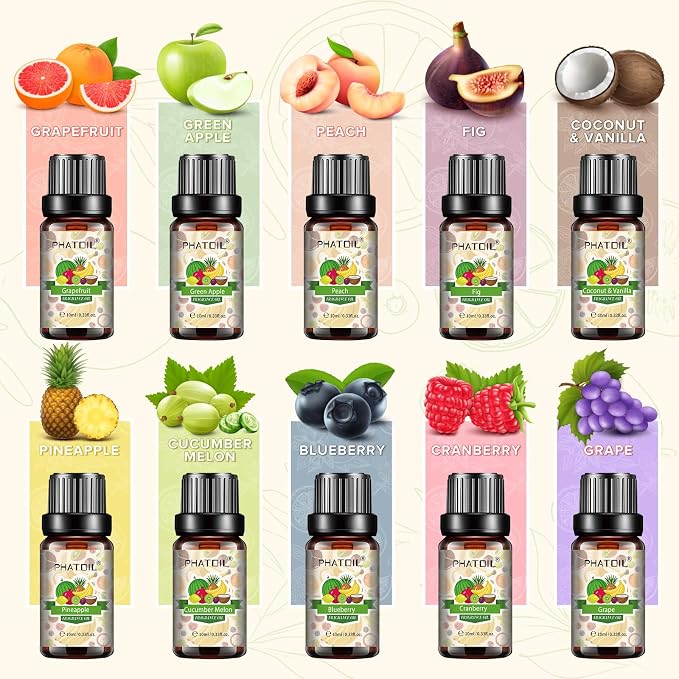 PHATOIL Coconut & Vanilla Fragrance Oils Set, - Image 2