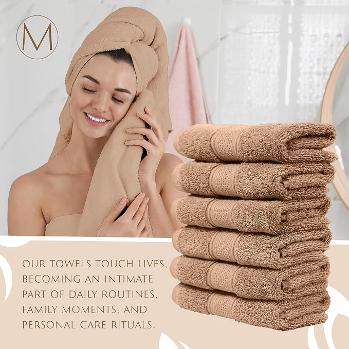 MAURA 6-Pack Premium Turkish Washcloth Set - Image 5