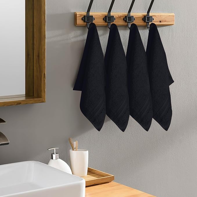 BOUTIQUO Ultra Soft Cotton Washcloths, Contains 12 Piece Face Cloths 12x12 inch - Image 5