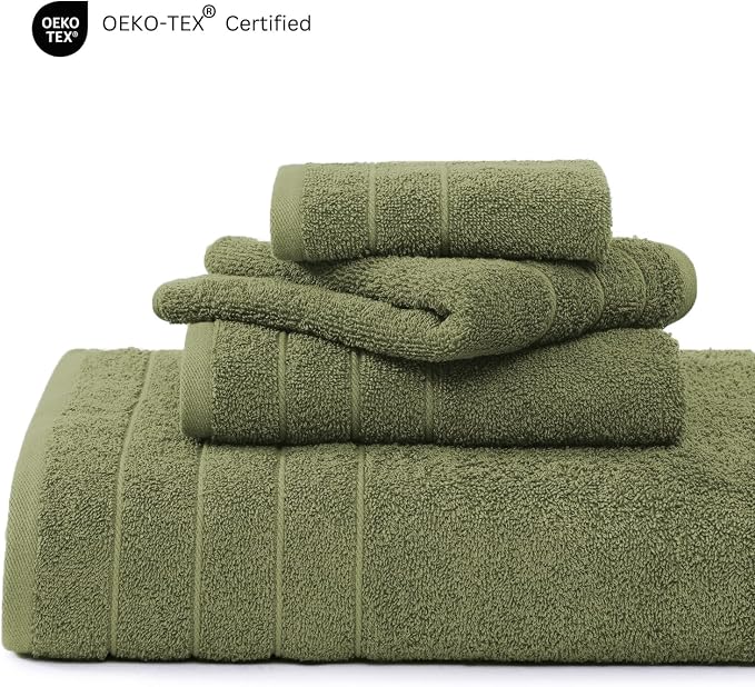 Casa Platino 100% Mercerized Cotton Bathroom Towel Set - Image 6