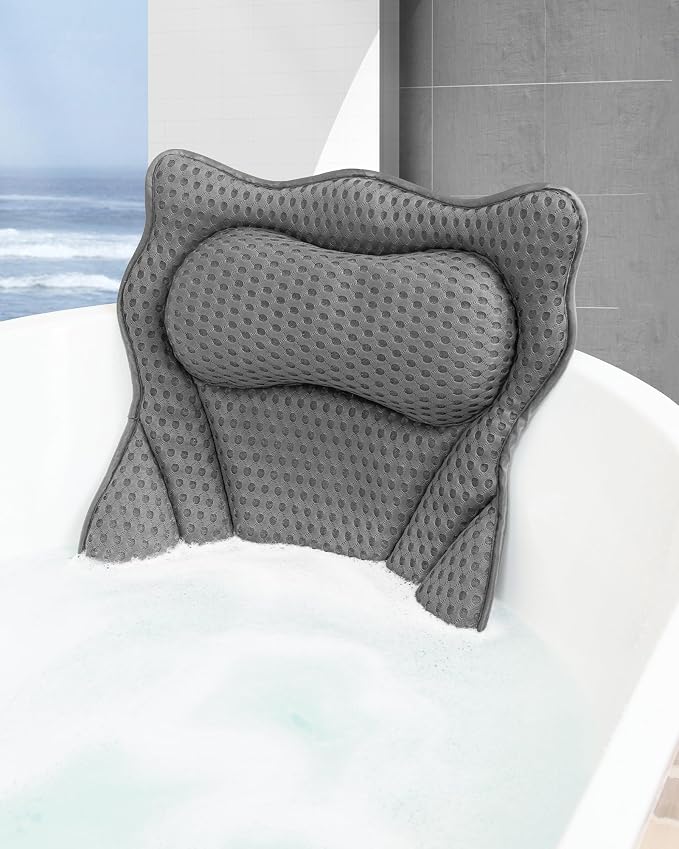 Bath Pillow, Bath Pillows for Tub Neck and Back Support, Soft 4D Air Mesh - Image 6