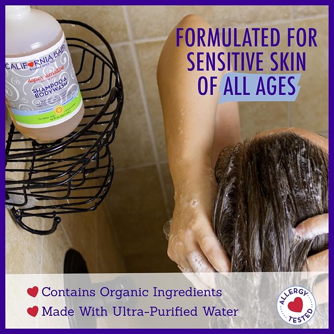 California Baby Super Sensitive Baby Shampoo + Baby Wash | 100% Plant-Based | - Image 4