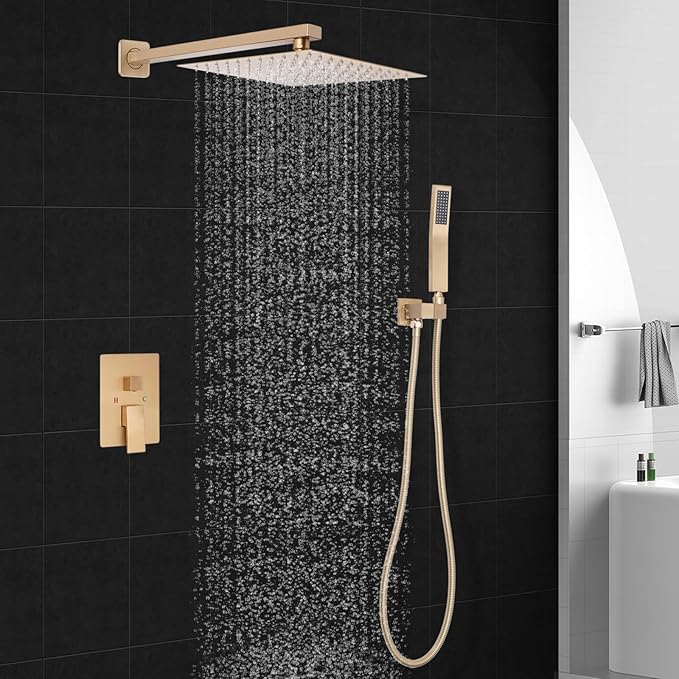 Brushed Gold Square Shower Head - Image 6
