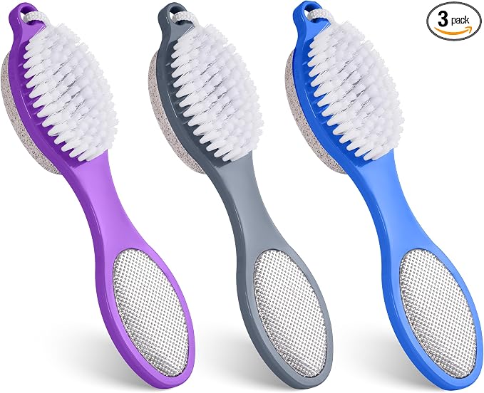 3 Pcs 4 in 1 Foot Brush for Use in Shower by TaShow