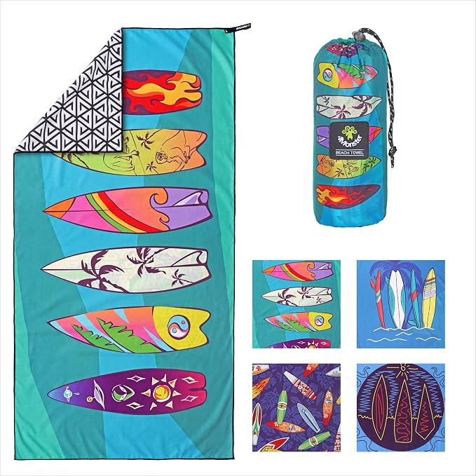 4Monster Microfiber Beach Towel Quick Dry, Super Absorbent Lightweight Travel by 4Monster