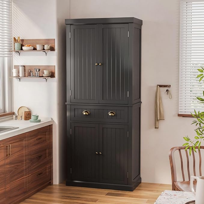 72" Kitchen Pantry, Tall Storage Cabinets - Image 2