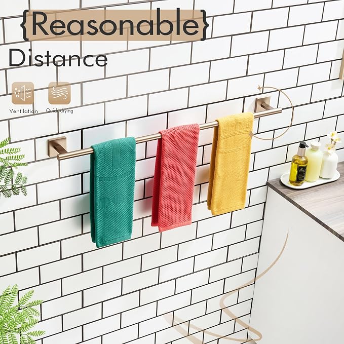 KOKOSIRI Bathroom Towel Bar 36'' Towel Holder - Image 6